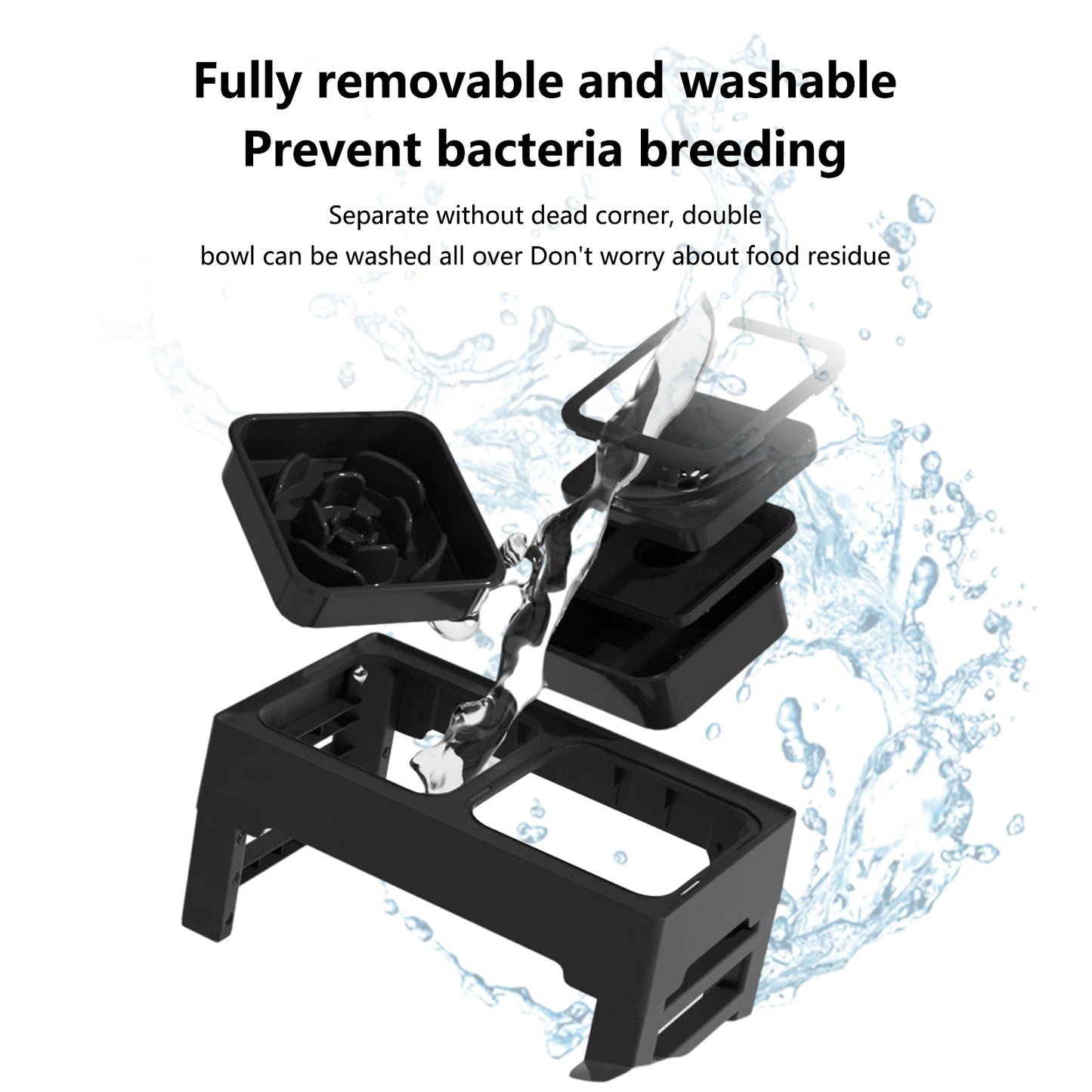 Twister CK 3 In 1 Stainless Steel Slow Feed Pet Water Bowls
