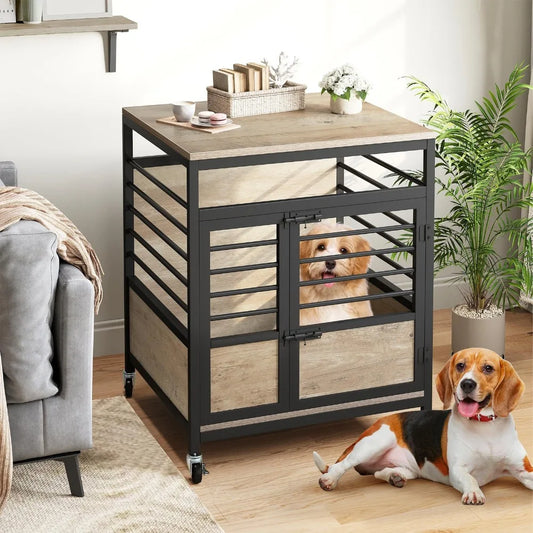 Hign-concerned Heavy Duty Crate Dog Kennel On Wheels