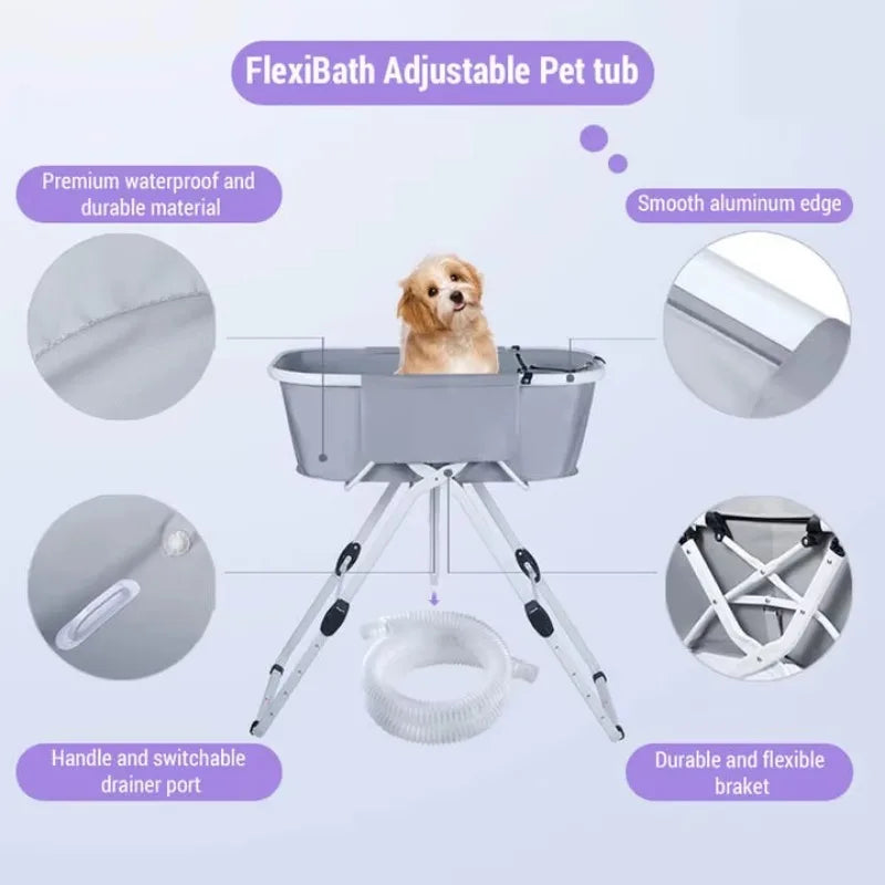 Dog Litter Foldable Pet Bath Tubs For Medium Large Dogs