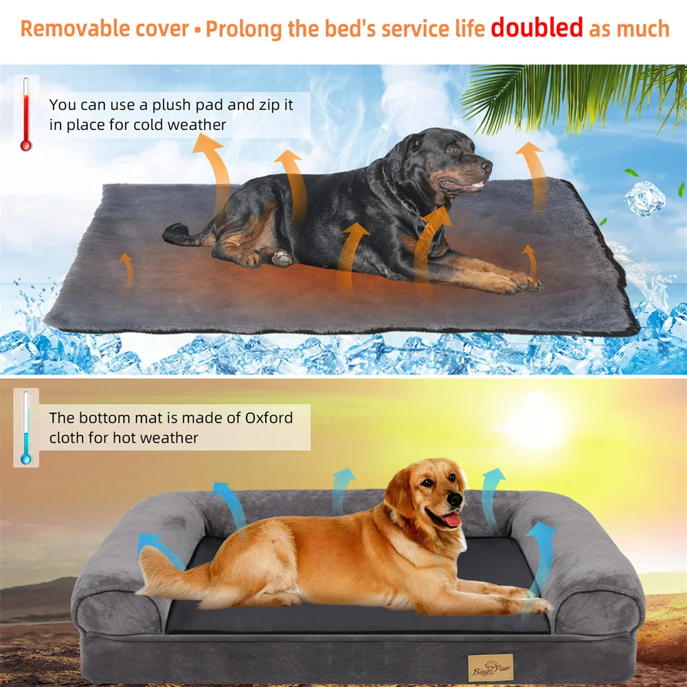 BORWARTC Calming Orthopedic Dog Bed Removable Cover