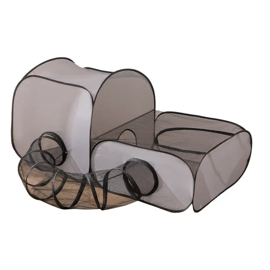 Foldable Oxford Cloth Pets Nest With Play Tunnel Cats Dogs