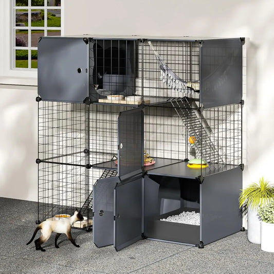 Closure Cat Enclosure Indoor Outdoor 3 Tier Catio Playpen