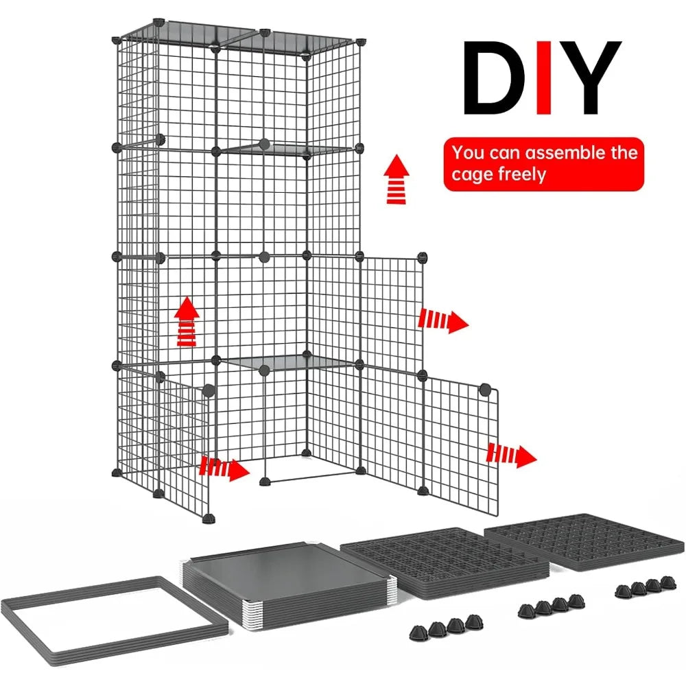 Closure Large Cat Cage Enclosure Indoor Playpen Detachable