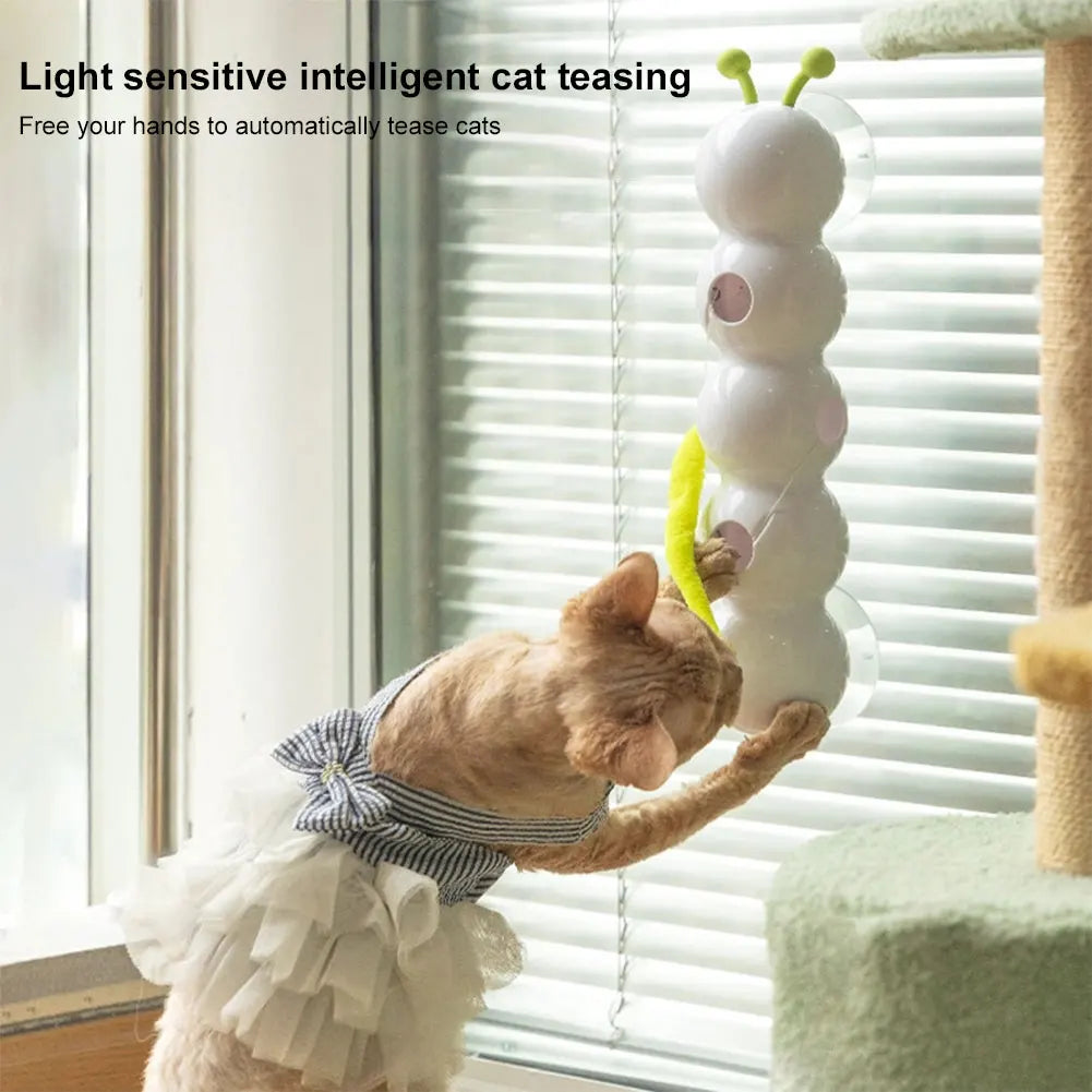 Hign-Concerned Caterpillar Cat Toy Motion Activated Tail