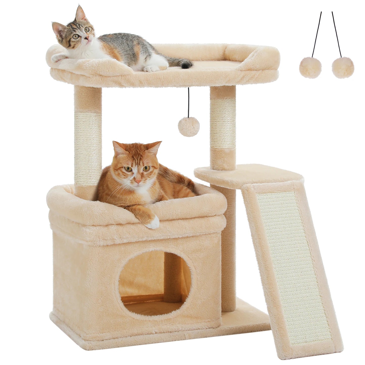 PAWZ Road Small Indoor Cat Tree Tower With Sisal Pad