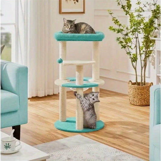 Guangdong Cat Tree Tower With Clear Capsule For Indoor Cats
