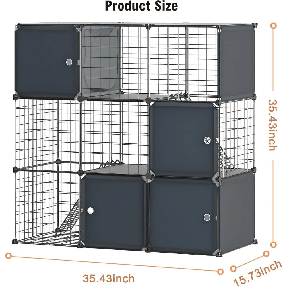 Closure Cat Enclosure Indoor Outdoor 3 Tier Catio Playpen