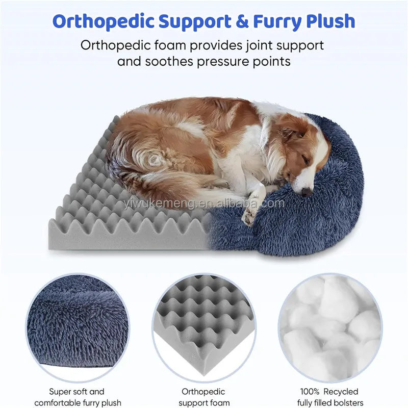 Jiangsu Ortho Thickened Dog Bed For Large Breeds Plush