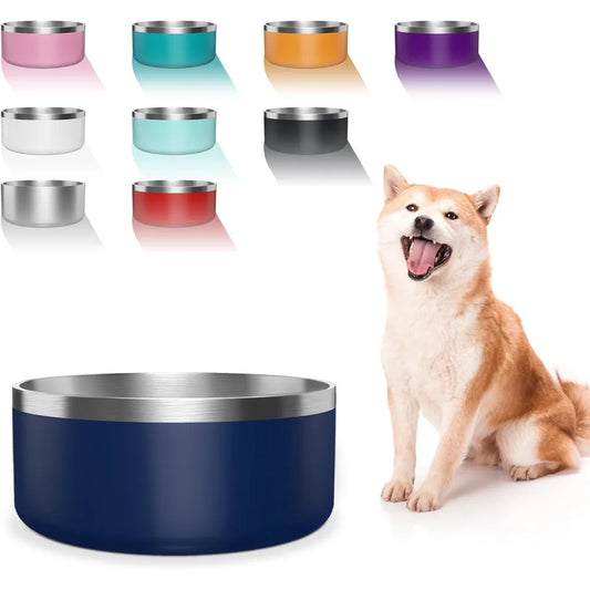 Breed Stainless Steel Dog Bowl Non Slip Quiet Bottom