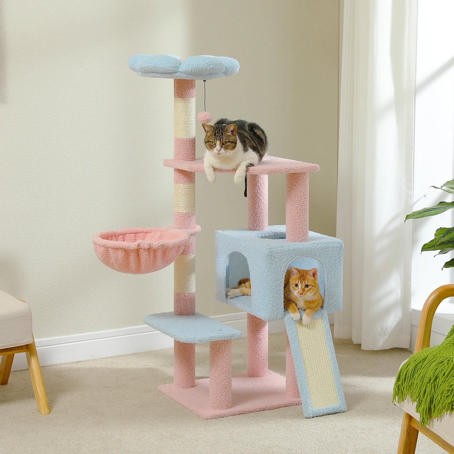 PAWZ Road Flower Cat Tree Multi Level Cat Tower With Perch