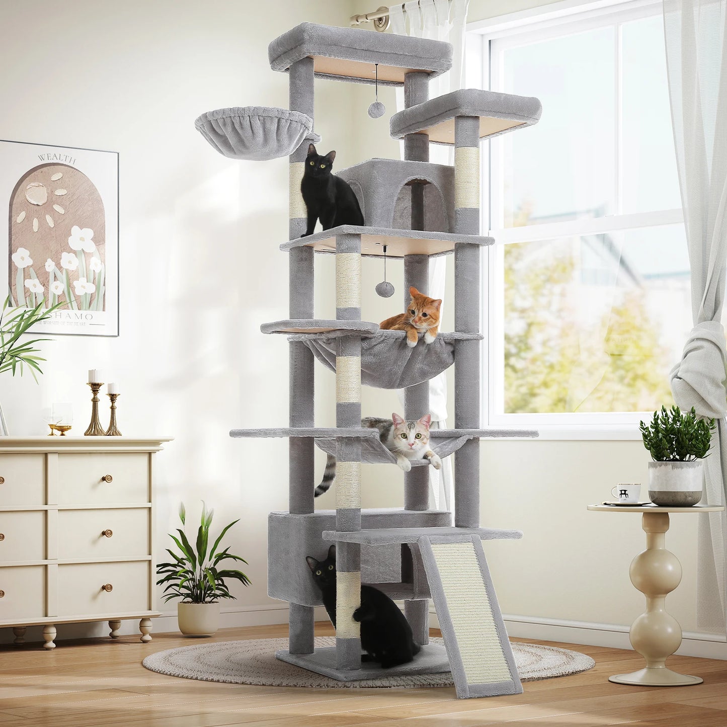 PAWZ Road Multi Level Cat Tree Tower With Sisal Posts