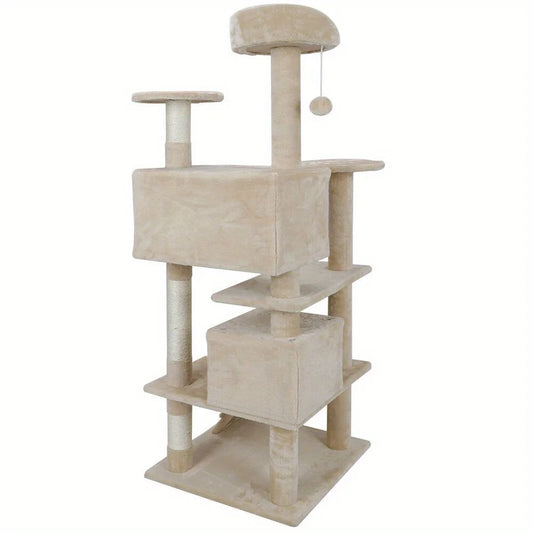 Multi Level Cat Tree With Sisal Posts Scratching Board