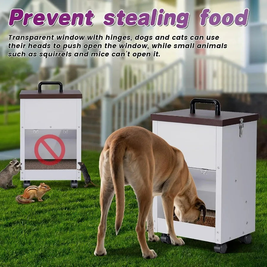 Hign-concerned Outdoor Automatic Dog Feeder Gravity Food Dispenser