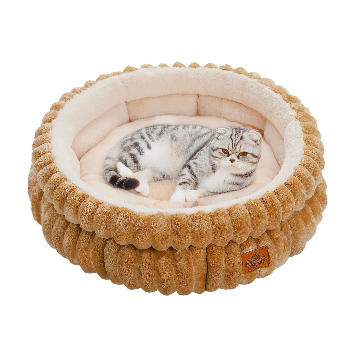 PEQULTICN Cat Bed Cozy Kitten Bed With Anti Slip Bottom