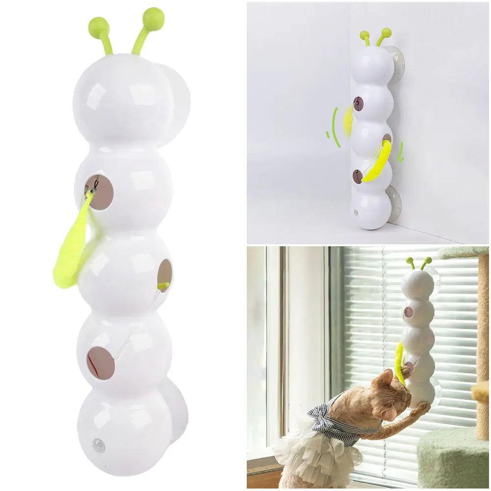 Hign-Concerned Caterpillar Cat Toy Motion Activated Tail
