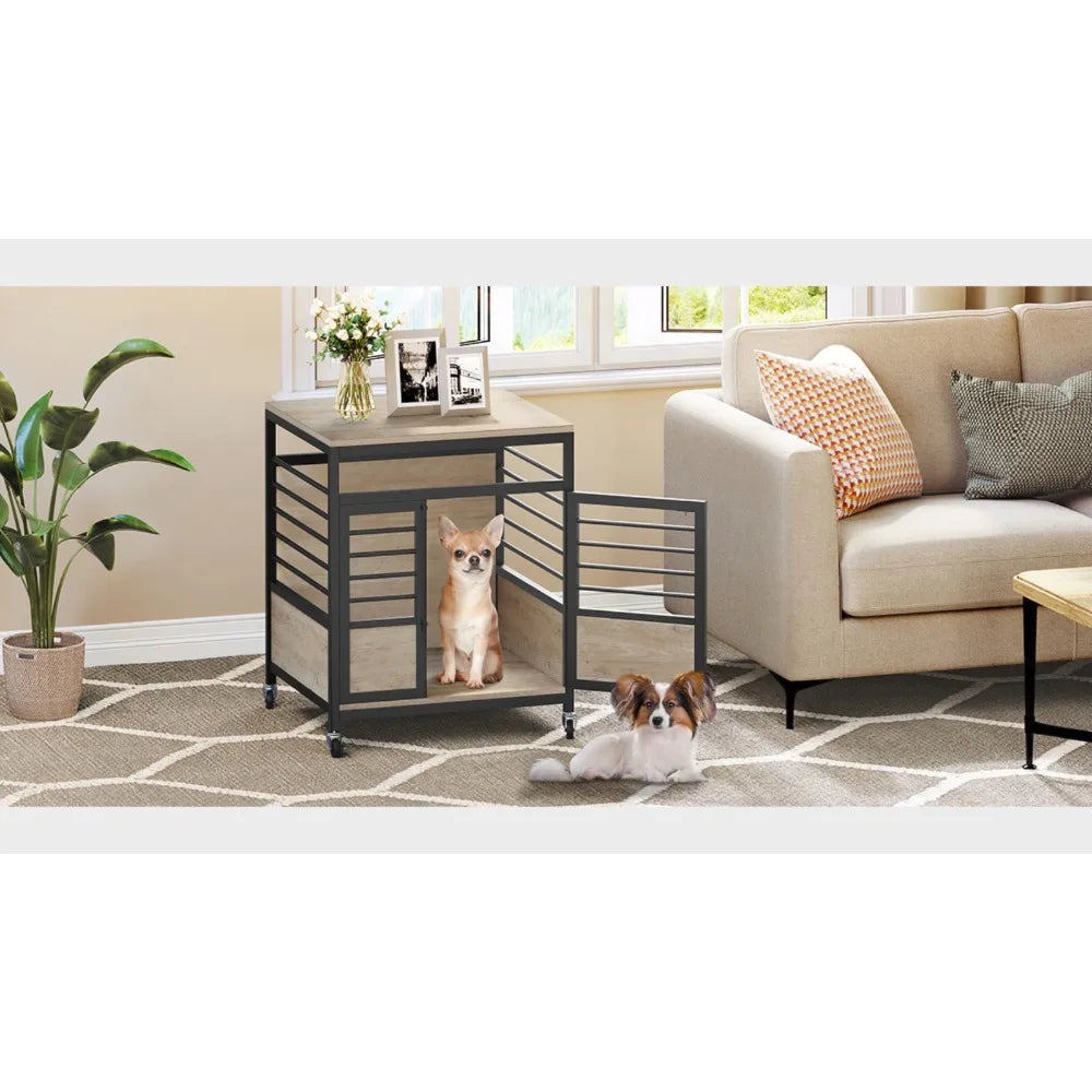 Hign-concerned Heavy Duty Crate Dog Kennel On Wheels