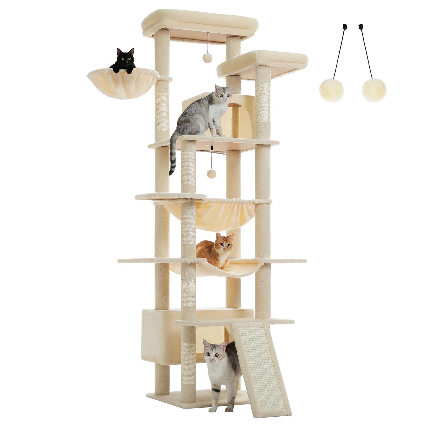 PAWZ Road Multi Level Cat Tree Tower With Sisal Posts