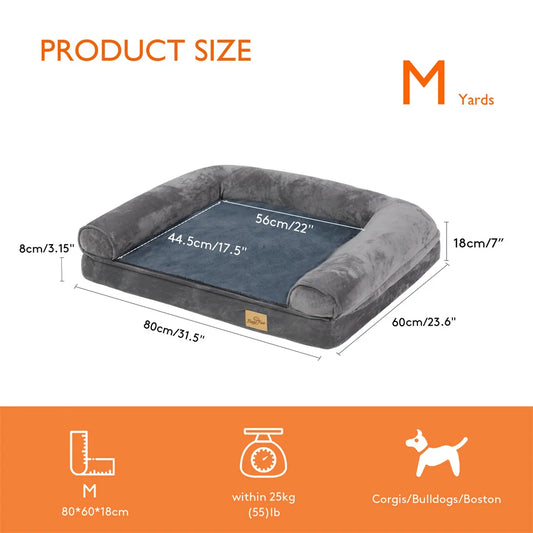 BORWARTC Calming Orthopedic Dog Bed Removable Cover