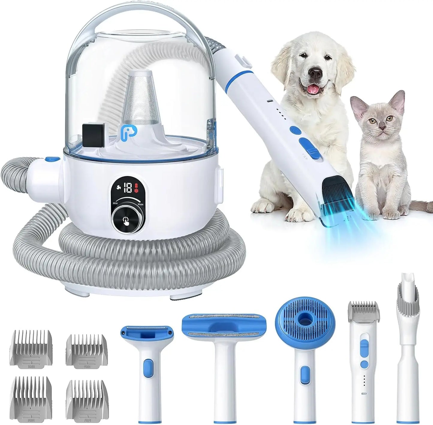 Hign Concerned Pet Grooming Vacuum Kit Five In One Pro
