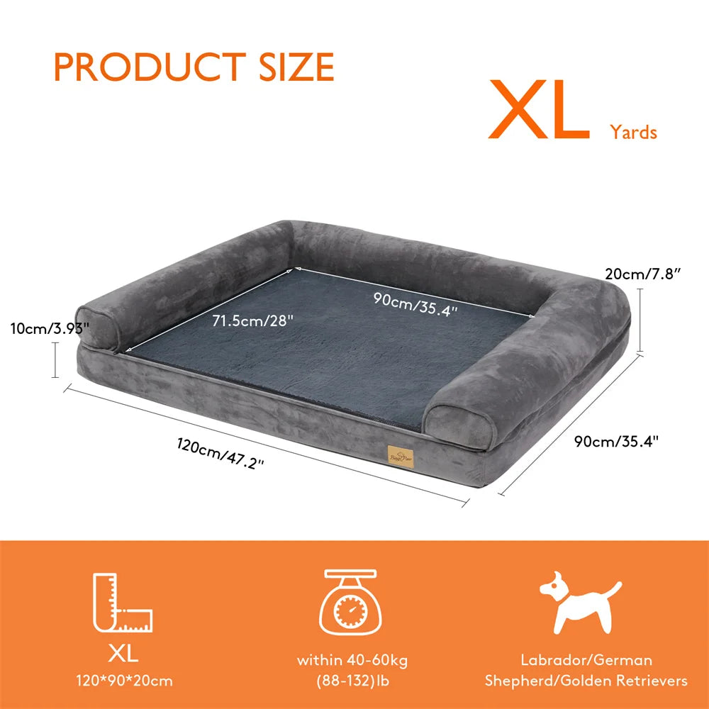 BORWARTC Calming Orthopedic Dog Bed Removable Cover
