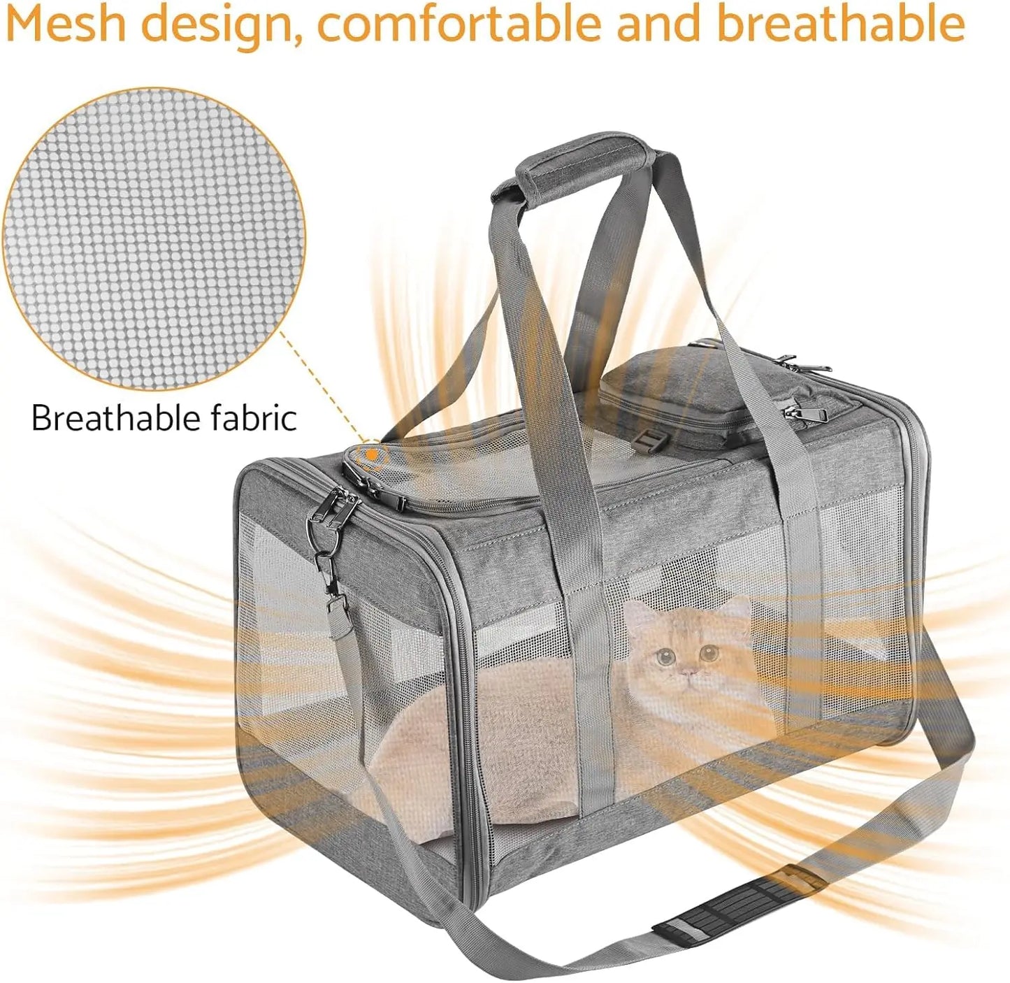 Airline Approved Soft Sided Pet Carrier Removable Board