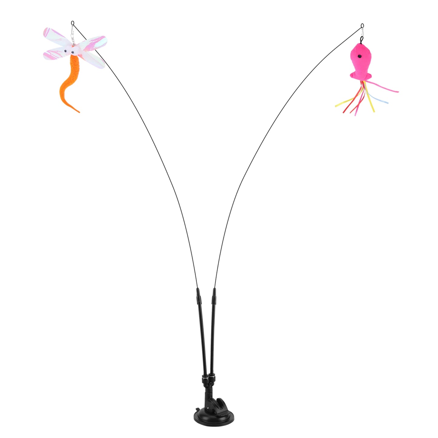 APWIKOGER Pet Cat Toy Set Suction Cup Teaser Stick
