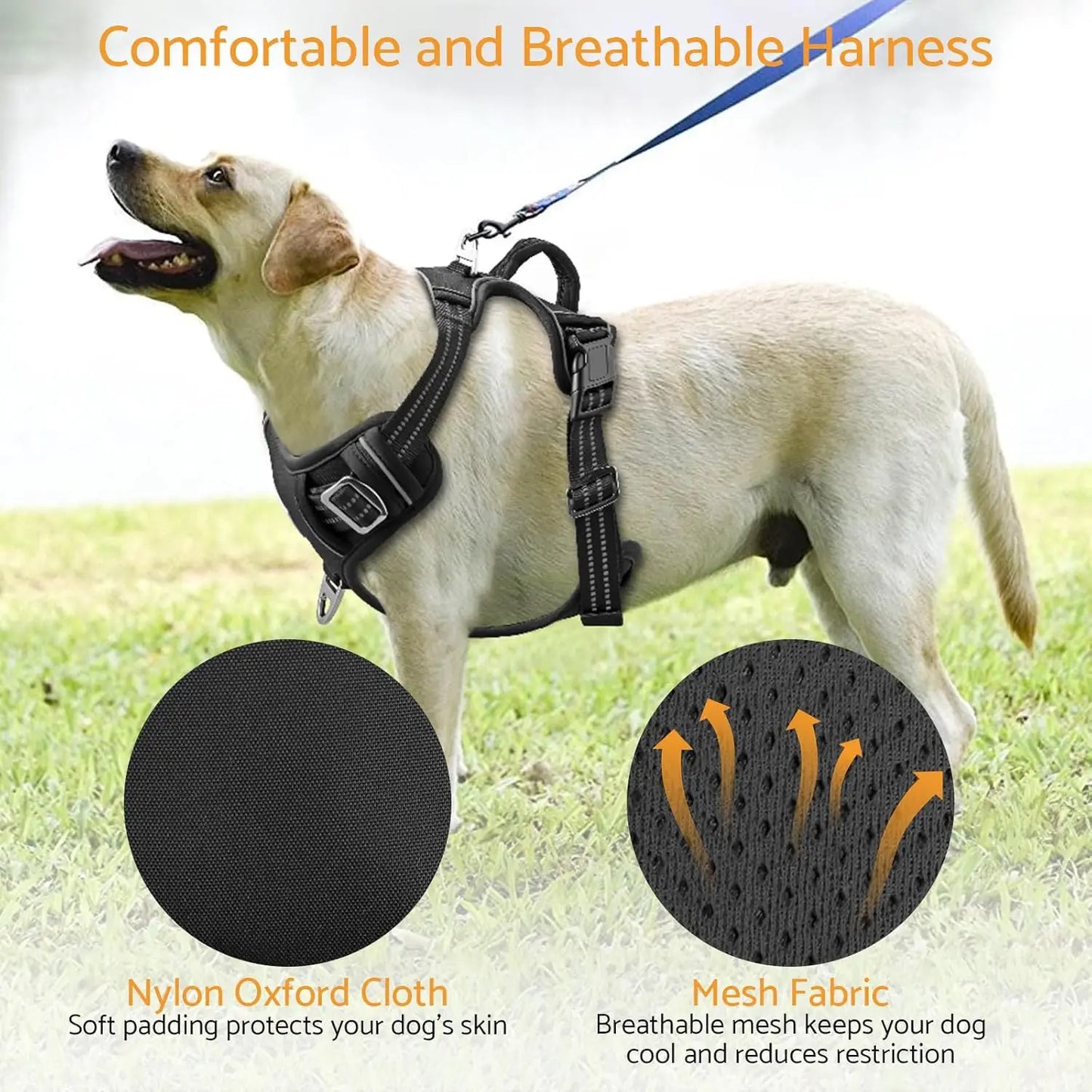 Maxetodo No Pull Adjustable Dog Harness Reflective Pro