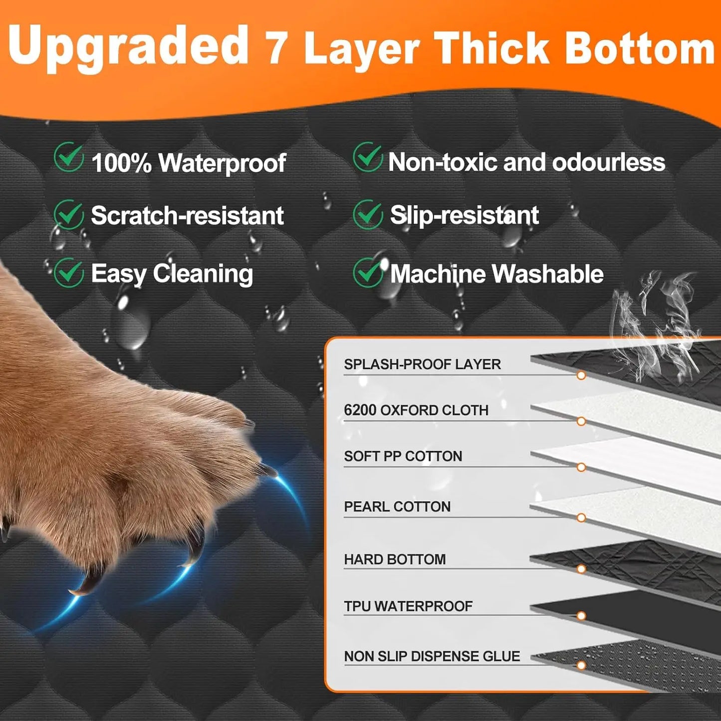 WedyvkoCN Waterproof Dog Car Seat Hammock Protector