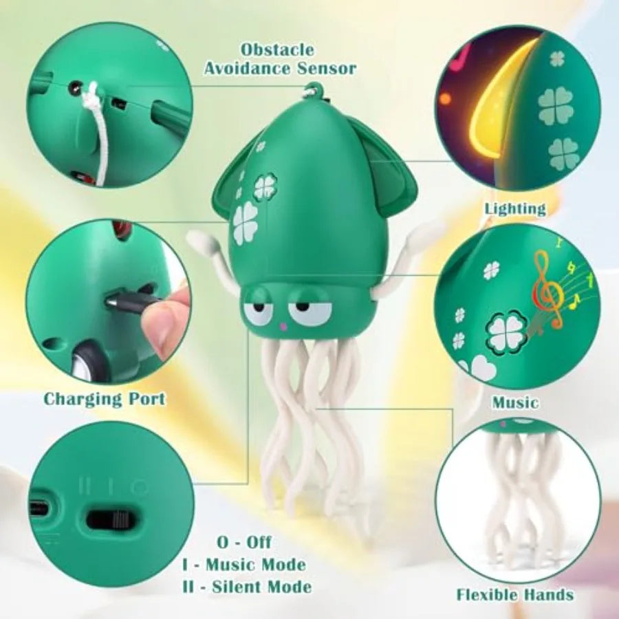 Hign-concerned Interactive Octopus Cat Toy Dancing Light