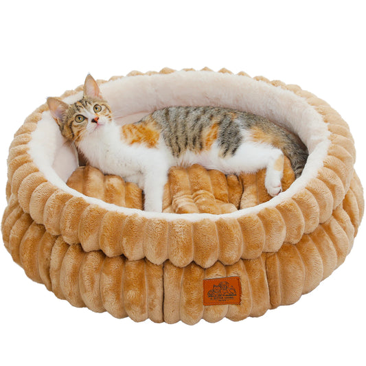 PEQULTICN Cat Bed Cozy Kitten Bed With Anti Slip Bottom
