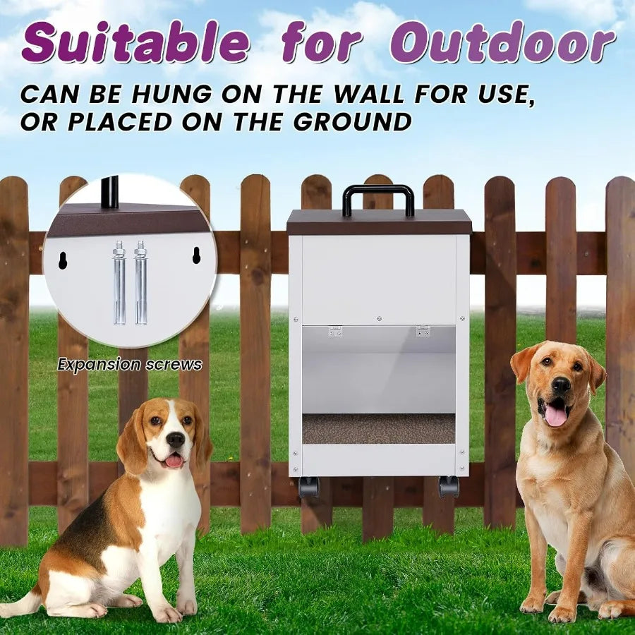 Hign-concerned Outdoor Automatic Dog Feeder Gravity Food Dispenser