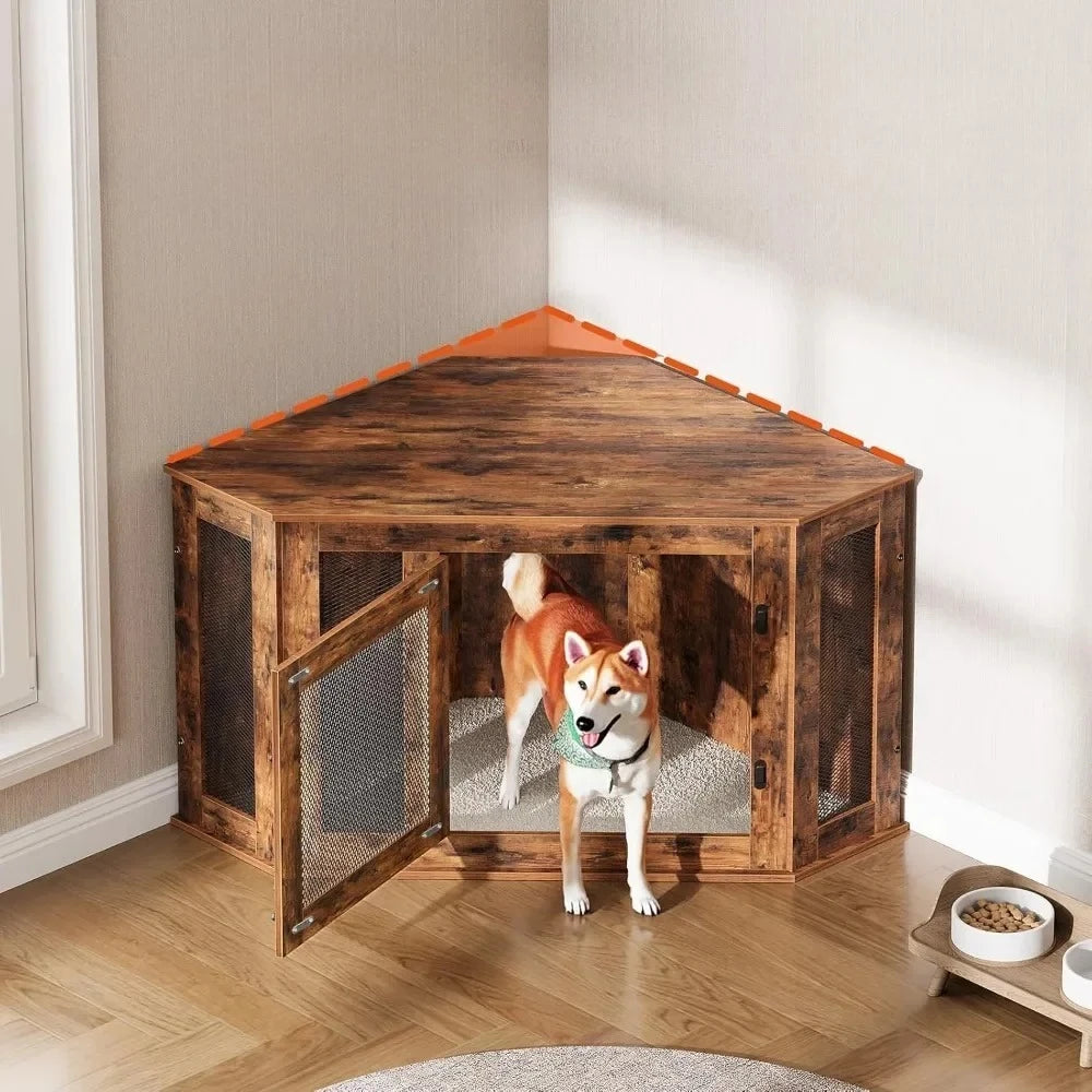 Hign-concerned Corner Dog Crate Furniture End Table