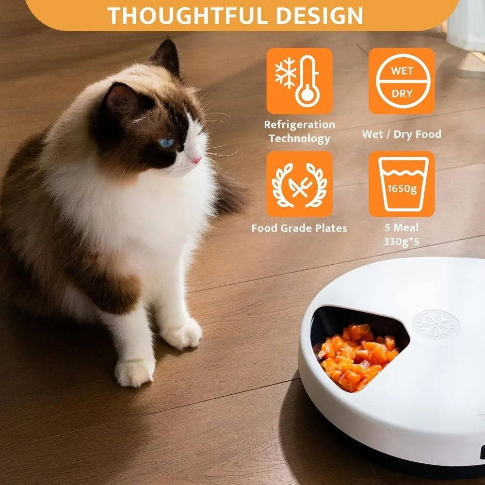 UBPET Cat Automated Wet Food Feeder SemiconductorCoolingModule Timed Programmable