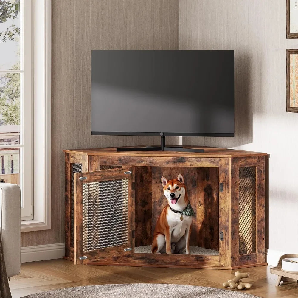 Hign-concerned Corner Dog Crate Furniture End Table