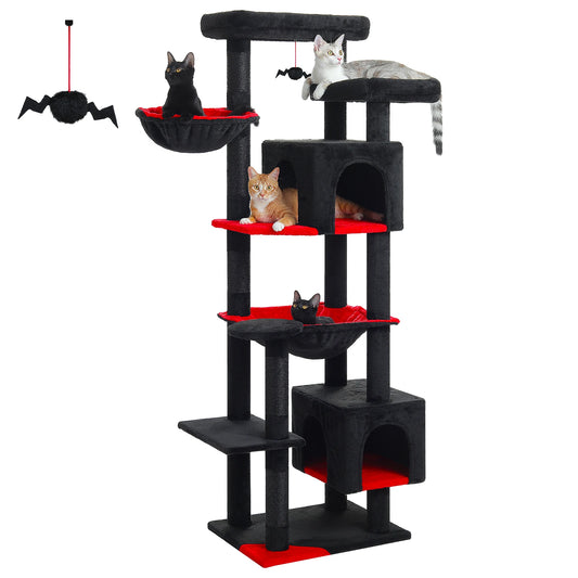 PAWZ Road Cat Tree For Indoor Cats With Hammock And Scratching Posts Condo House