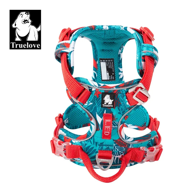 TRUELOVEB Explosion Proof Dog Harness Reflective Nylon Camouflage