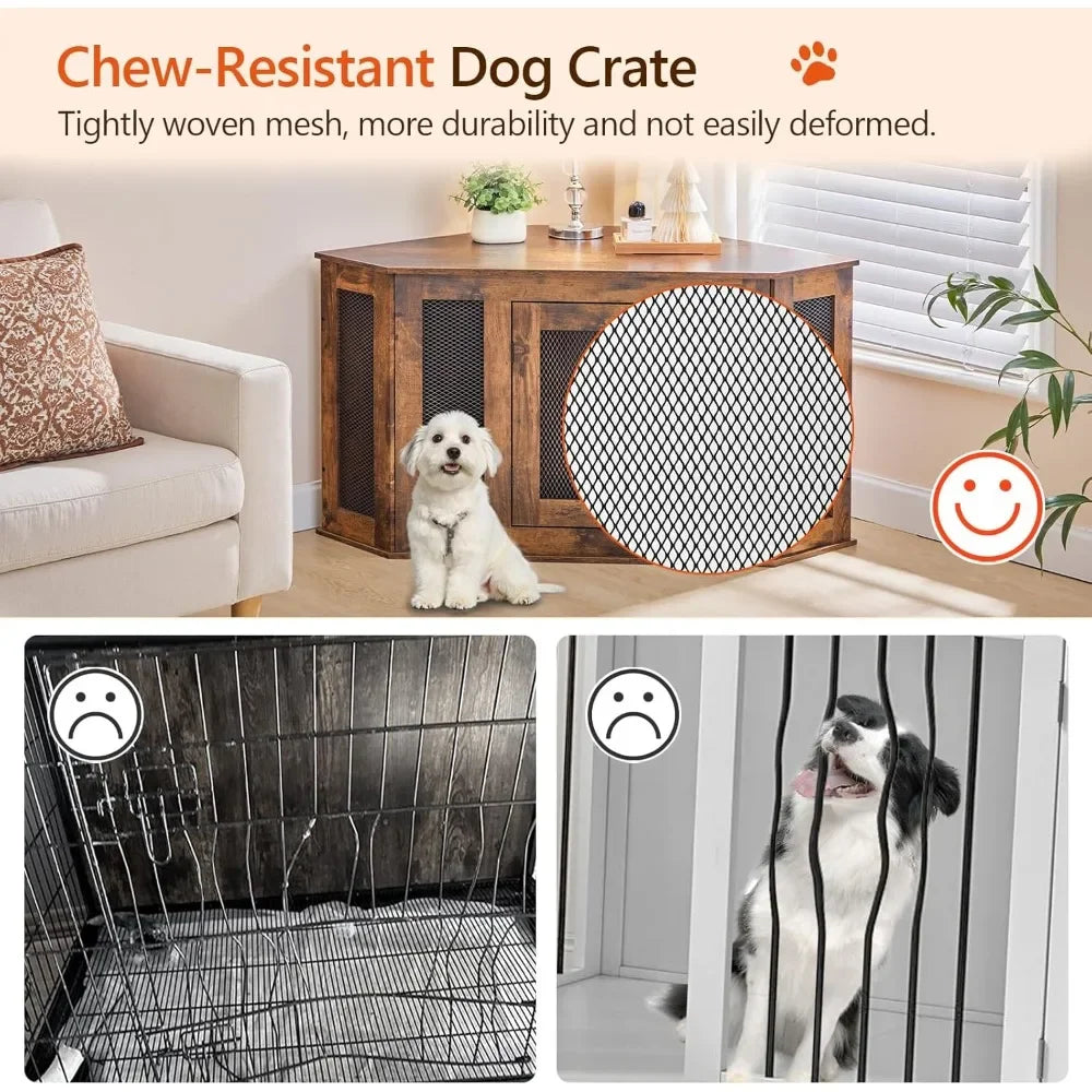 Hign-concerned Corner Dog Crate Furniture End Table