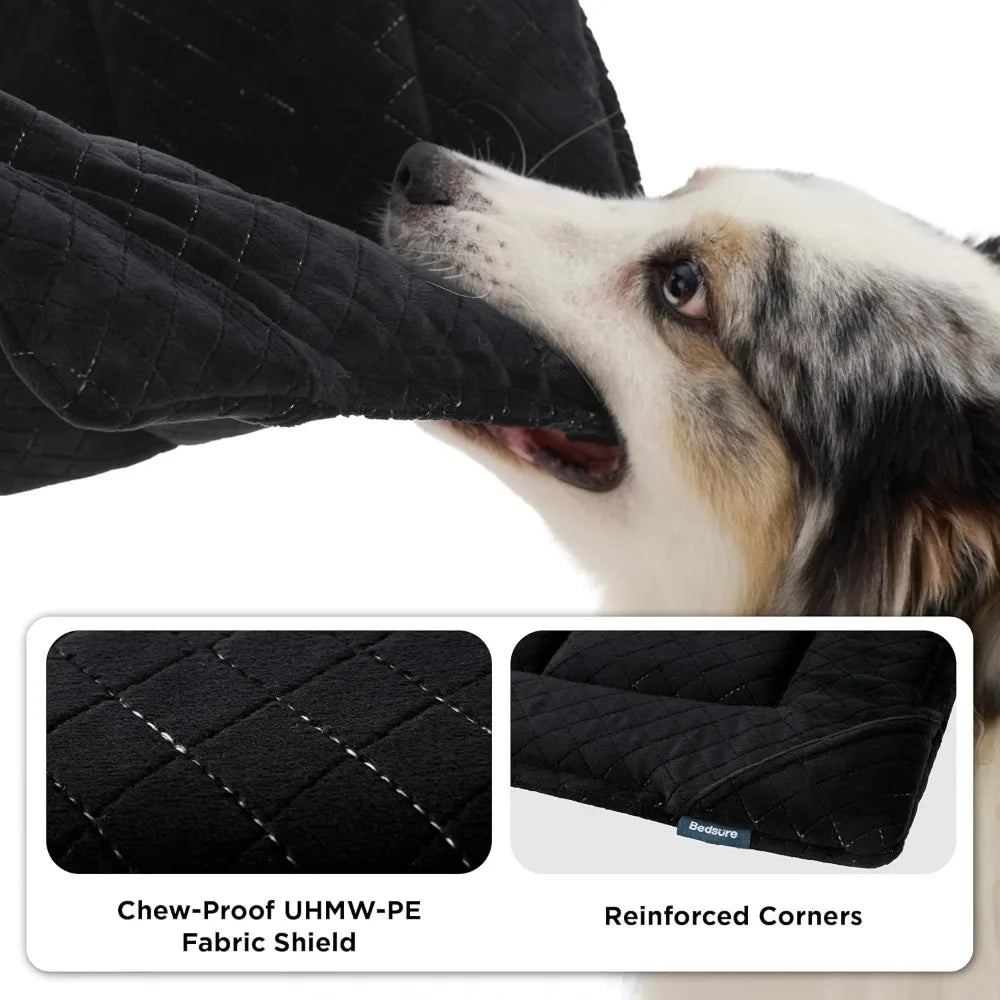 Bedsure Chew Proof Dog Bed Washable Kennel Pad Chewers