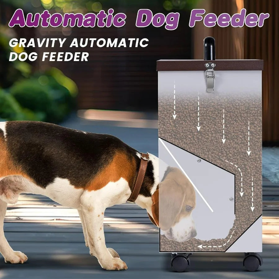 Hign-concerned Outdoor Automatic Dog Feeder Gravity Food Dispenser