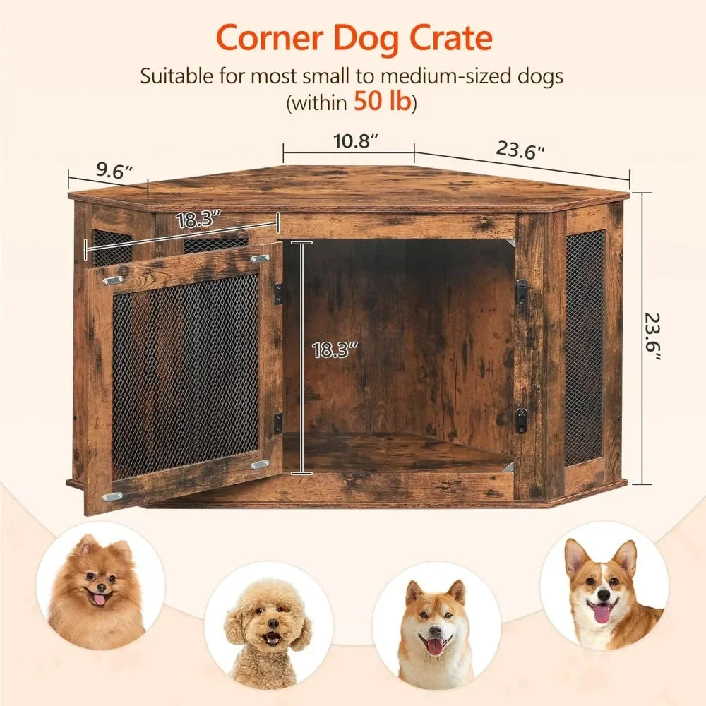 Hign-concerned Corner Dog Crate Furniture End Table