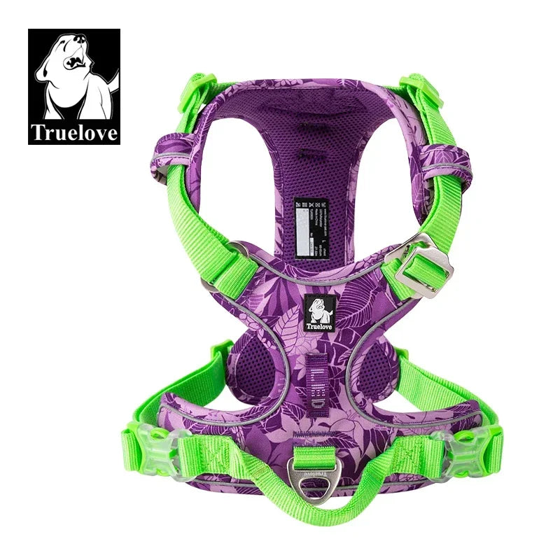 TRUELOVEB Explosion Proof Dog Harness Reflective Nylon Camouflage