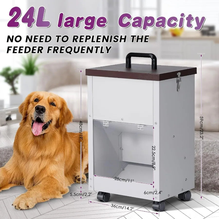 Hign-concerned Outdoor Automatic Dog Feeder Gravity Food Dispenser